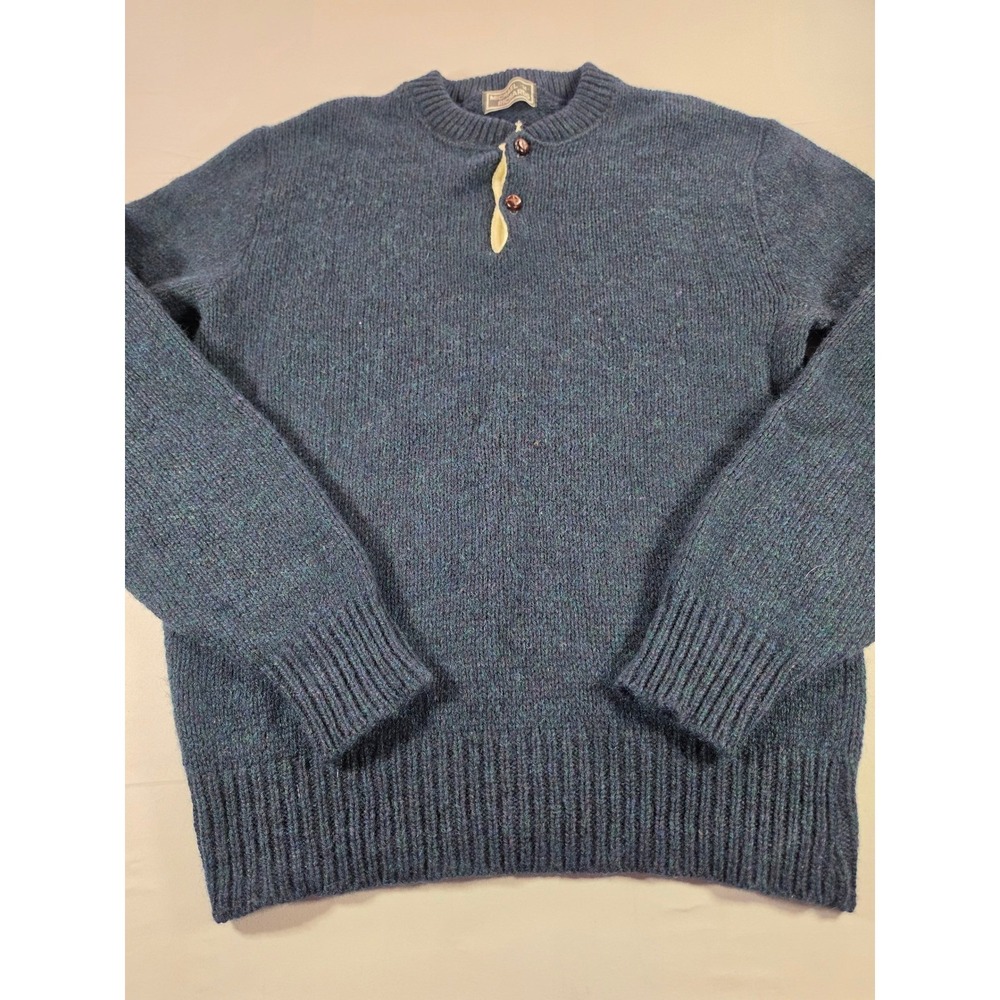 Vintage Michael Richards Blue Marl Wool Blend Sweater Mens Medium Knit Pullover